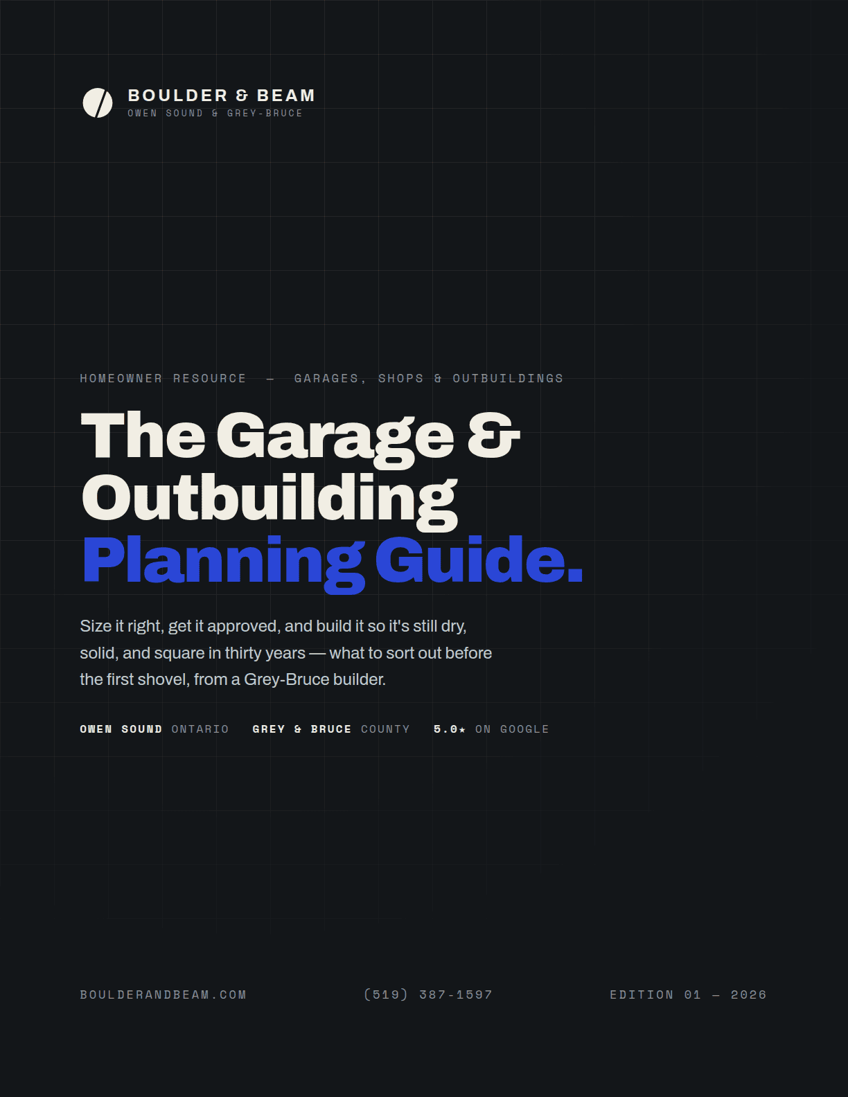 The Grey-Bruce Garage & Outbuilding Planning Guide — cover
