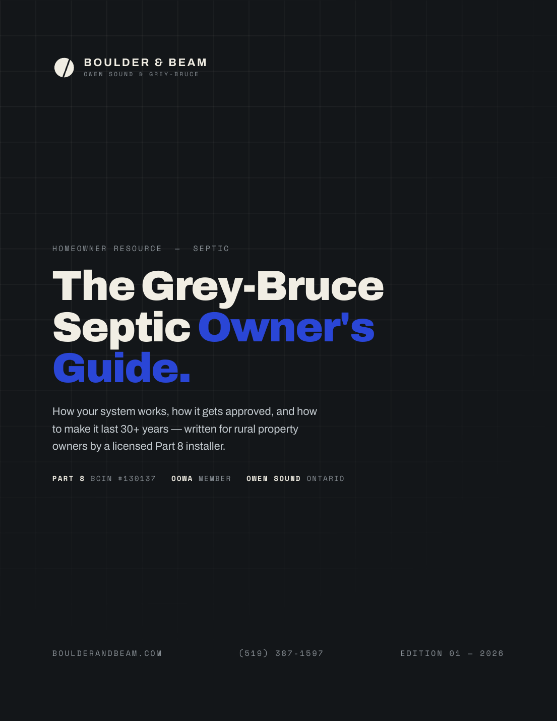The Grey-Bruce Septic Owner's Guide — cover