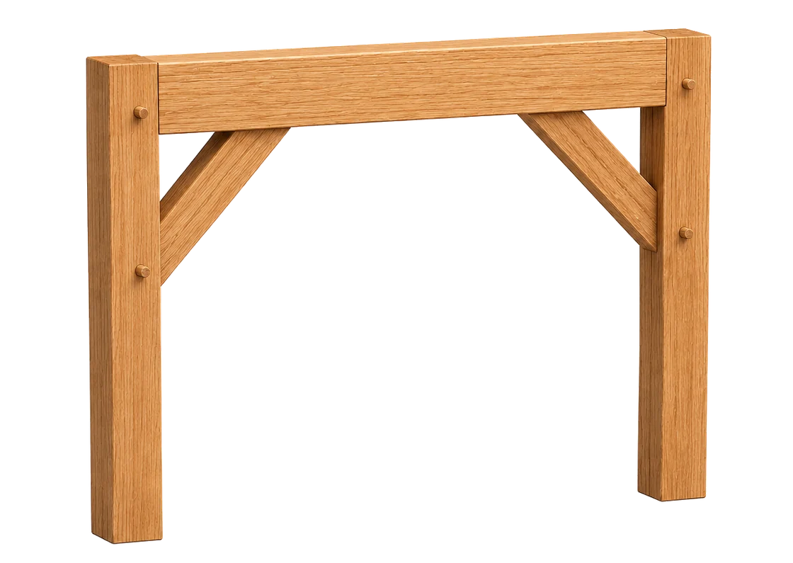 Assembled timber frame bent